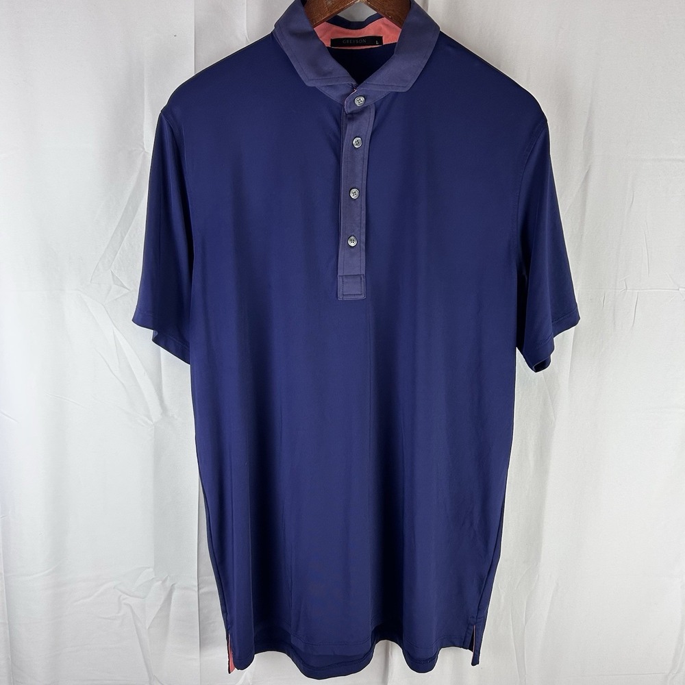 Greyson Navy Blue Performance Polo